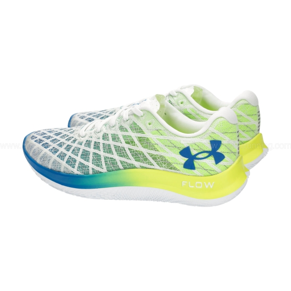 Under Armour Flow Velociti Wind 2 - White/High Vis Yellow/Cruise Blue