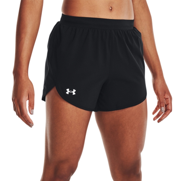 Women's Running Shorts Under Armour Fly By Elite 3in Shorts  Black/Reflective 13697660001