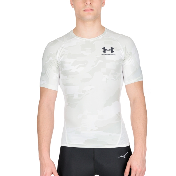 Camisetas Training Hombre Under Armour HeatGear IsoChill Print Camiseta  White/Black 13615140100