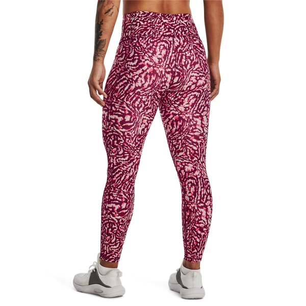 Under Armour HeatGear Print 7/8 Tights - Black Rose/Pink Sands/White