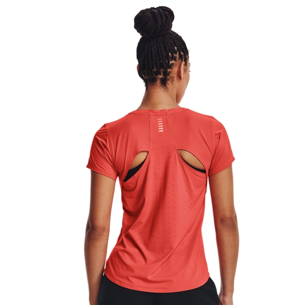 Under Armour IsoChill 200 Laser T-Shirt - Vermillion/Reflective