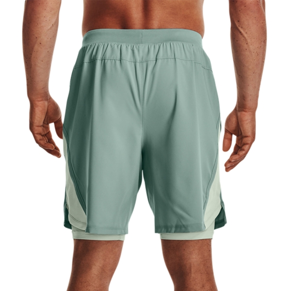Under Armour Launch 2 in 1 7in Pantaloncini - Fresco Green/Illusion Green/Reflective