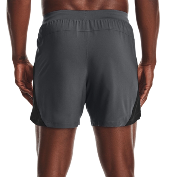 Under Armour Launch Woven 5in Shorts - Pitch Gray/Black/Reflective