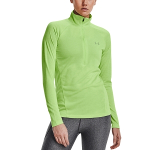 Women's Fitness & Training Shirt and Hoodie Under Armour Tech Twist Shirt  Quirky Lime/Metallic Silver 13201280752