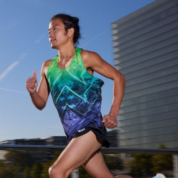 Asics Marathon Tank - Lime Zest/Safety Yellow/Amethyst