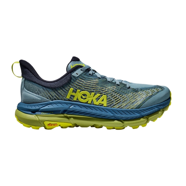 Men's Trail Running Shoes Hoka One One Mafate Speed 4  Stone Blue/Dark Citron 1129930SBDCT