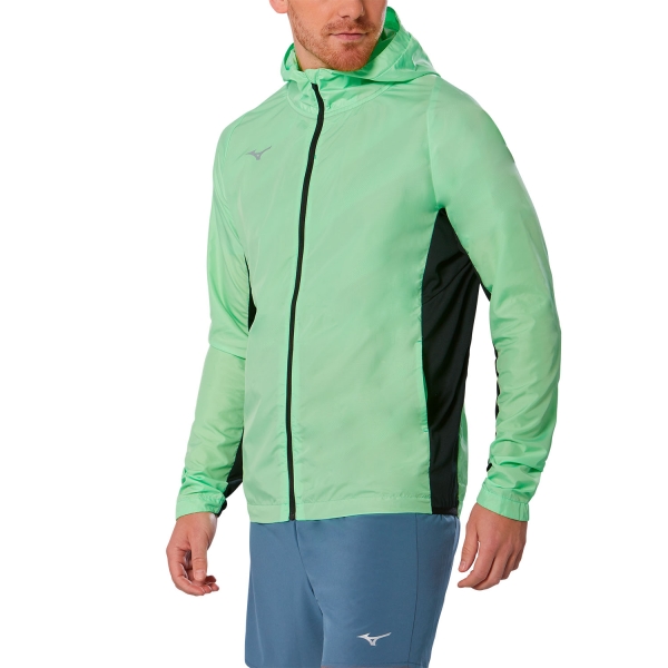 Chaqueta Running Hombre Mizuno Alpha Impermealite Chaqueta  Light Green J2GEA00133
