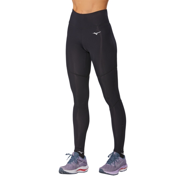 Tights Running Donna Mizuno Impulse Core Logo Tights  Black J2GBA20909