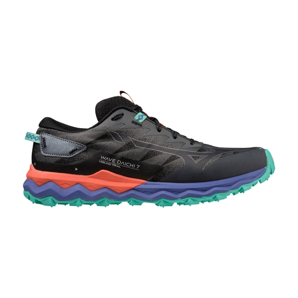 Men's Trail Running Shoes Mizuno Wave Daichi 7  Iron Gate/Ebony/Living Coral J1GJ227103