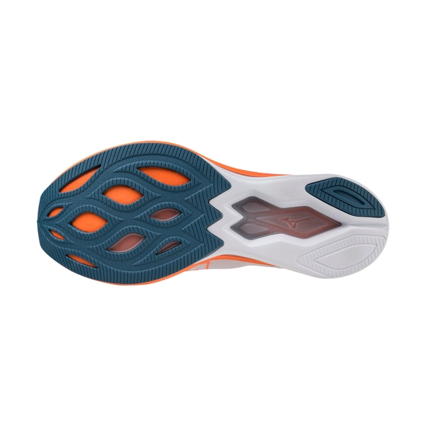 Mizuno Wave Rebellion Sonic - White/Light Orange/Blue Ashes