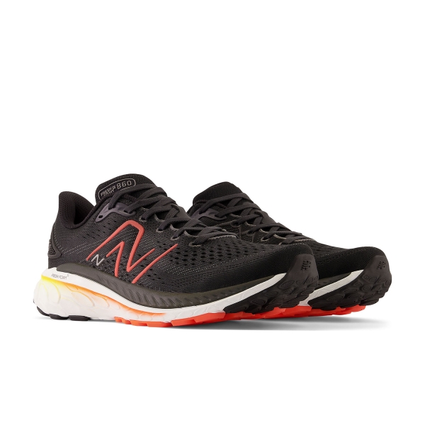 New Balance Fresh Foam X 860 v13 - Black/Neon Dragonfly/Hot Marigold