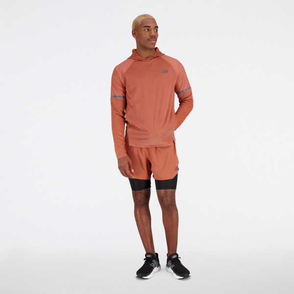 New Balance Speed 2 in 1 5in Shorts - Mahogany