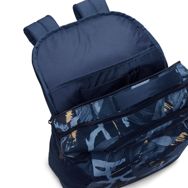 Nike Brasilia Graphic Medium Backpack - Midnight Navy/Pale Vanilla