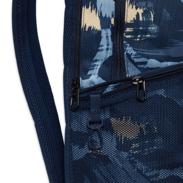 Nike Brasilia Graphic Medium Backpack - Midnight Navy/Pale Vanilla