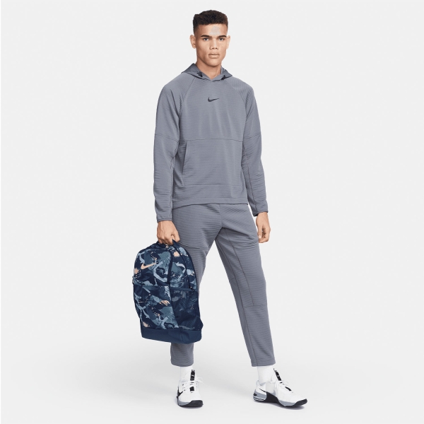 Nike Brasilia Graphic Medium Backpack - Midnight Navy/Pale Vanilla