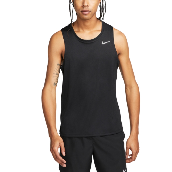 Top Running Hombre Nike DriFIT Miler Run Top  Black/Reflective Silver DV9321010