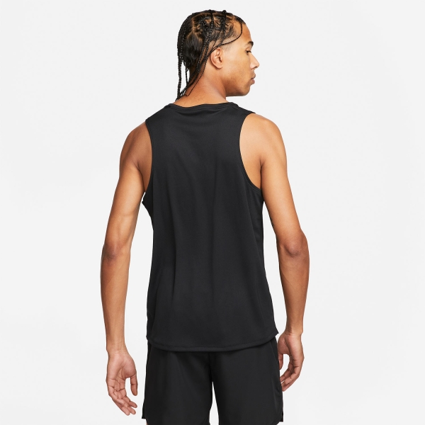 Nike Dri-FIT Miler Run Canotta - Black/Reflective Silver