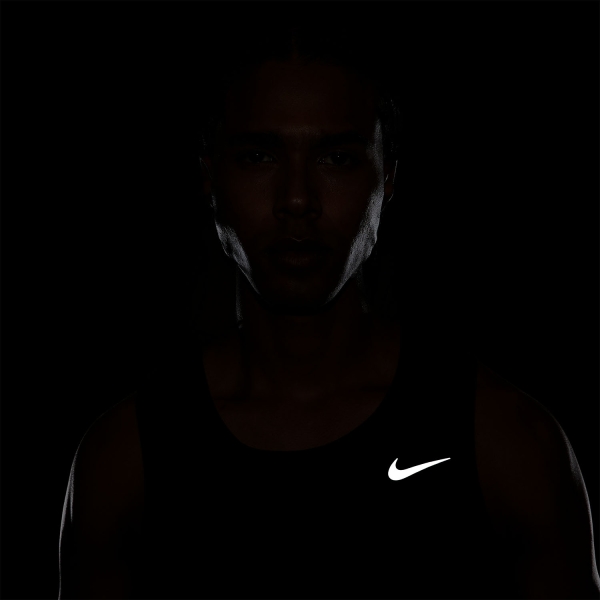 Nike Dri-FIT Miler Run Tank - Black/Reflective Silver