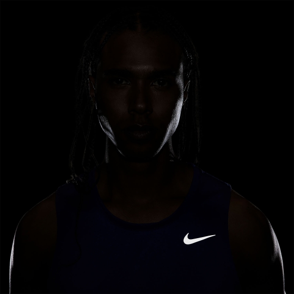 Nike Dri-FIT Miler Run Tank - Midnight Navy/Game Royal/Reflective Silver