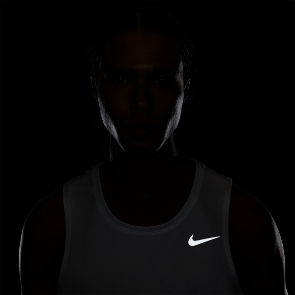 Nike Dri-FIT Miler Run Top - White/Reflective Silver