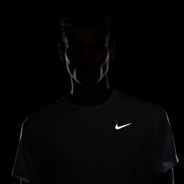 Nike Dri-FIT UV Run Division Miler Maglietta - White/Reflective Silver