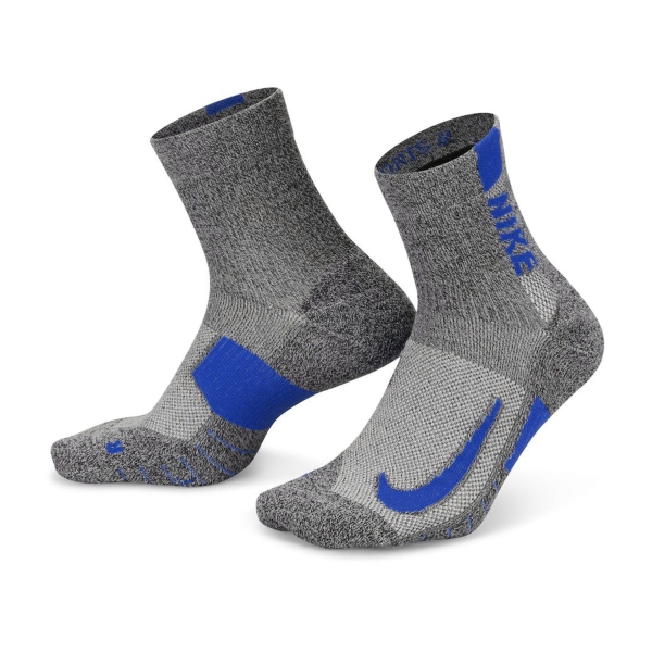 Running Socks Nike Multiplier x 2 Socks  Grey/Blue SX7556937
