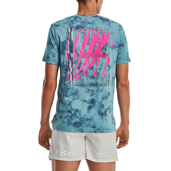 Under Armour Anywhere Wash Camiseta - Still Water/Rebel Pink