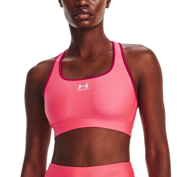 Women's Sports Bra Under Armour Under Armour Authentics Sports Bra  Pink Shock/Fury  Pink Shock/Fury 