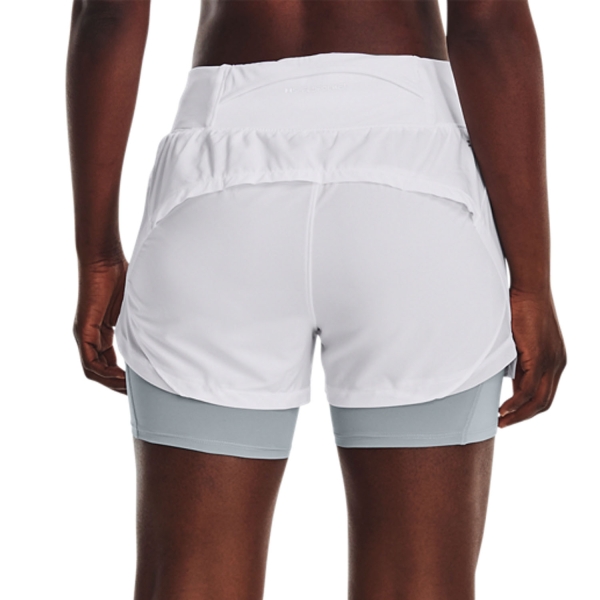 Under Armour Elite 2 in 1 3in Shorts - White/Reflective