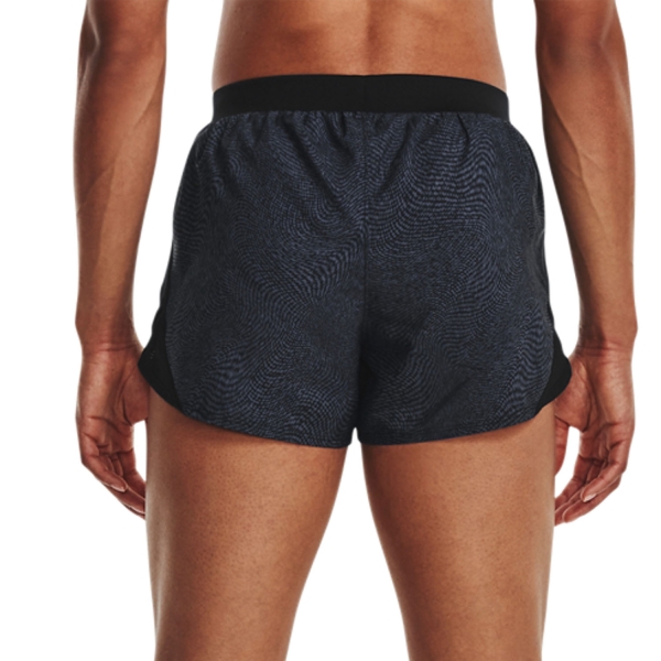 Under Armour Fly By 2.0 Print 3.5in Shorts - Black/Rebel Pink