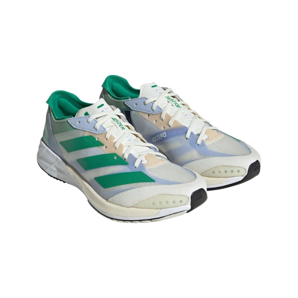 adidas adizero Adios 7 - White Tint/Court Green/Blue Dawn