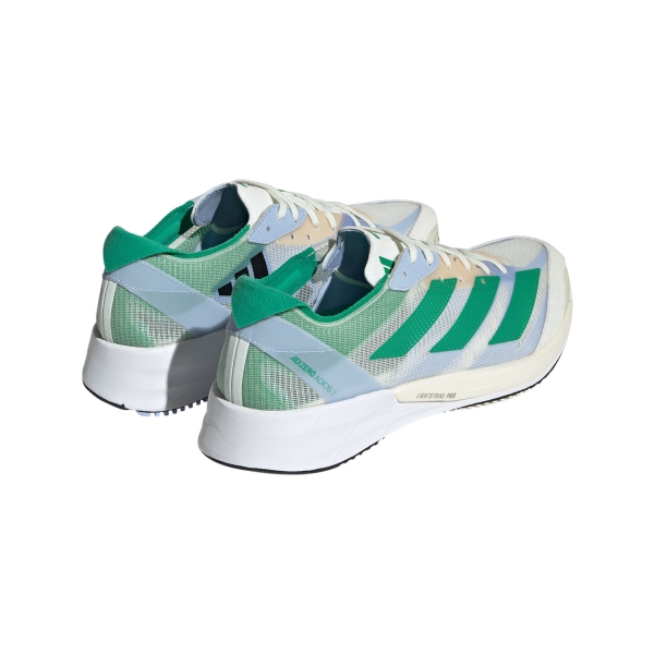 adidas adizero Adios 7 - White Tint/Court Green/Blue Dawn