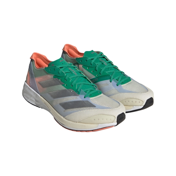 adidas adizero Adios 7 - White Tint/Silver Metallic/Cloud Green