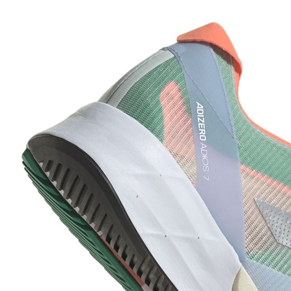 adidas adizero Adios 7 - White Tint/Silver Metallic/Cloud Green
