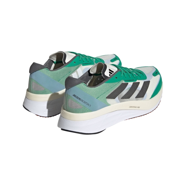 adidas adizero Boston 11 - White Tint/Core Black/Court Green