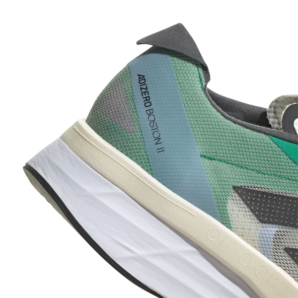 adidas adizero Boston 11 - White Tint/Core Black/Court Green