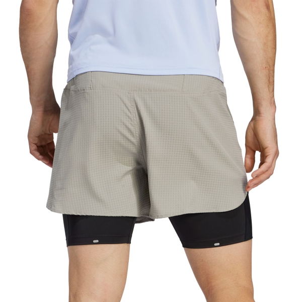 adidas D4R 2 in 1 4in Shorts - Silver Pebble Melange