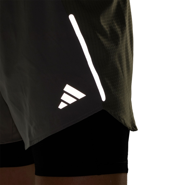 adidas D4R 2 in 1 4in Shorts - Silver Pebble Melange