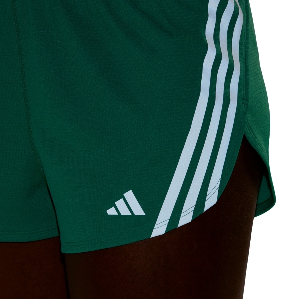 adidas Rise 3 Stripes 2in Shorts - Semi Court Green