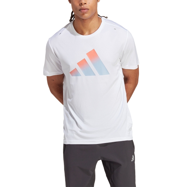 Camisetas Running Hombre adidas Run Icons 3 Bar Camiseta  White HR3244