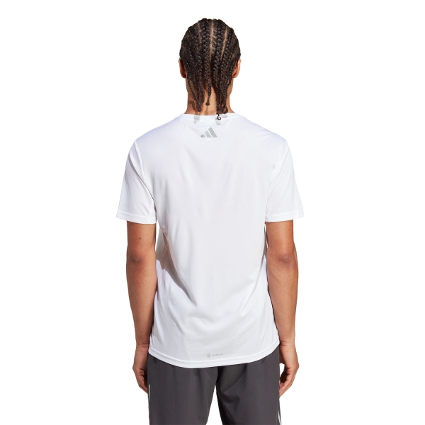 adidas Run Icons 3 Bar T-Shirt - White