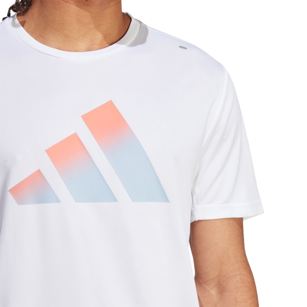 adidas Run Icons 3 Bar Camiseta - White