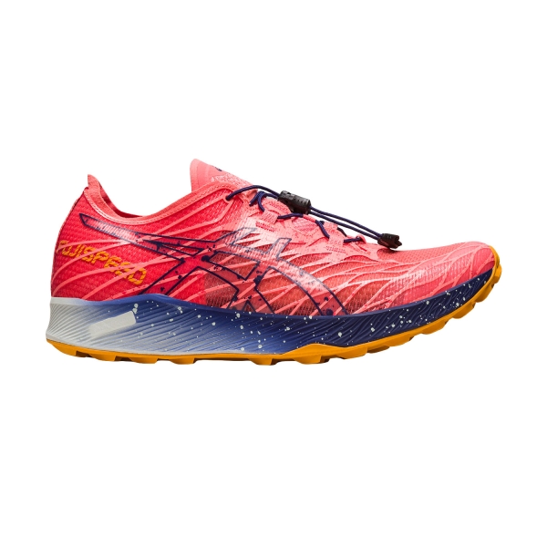 Women's Trail Running Shoes Asics FujiSpeed  Papaya/Indigo Blue 1012B176700