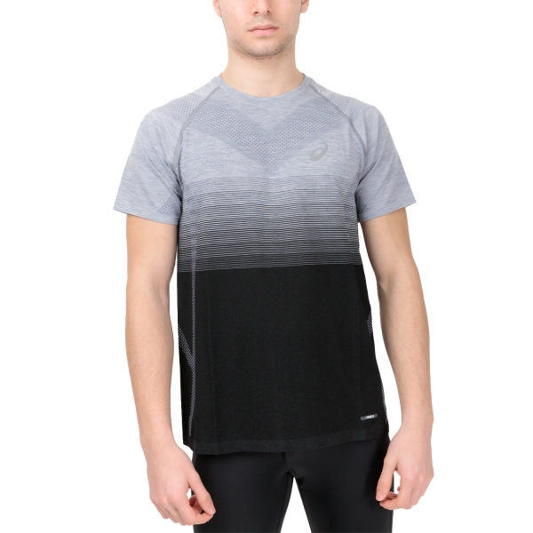 Men's Running T-Shirt Asics Seamless TShirt  Performance Black/Carrier Grey 2011C398002