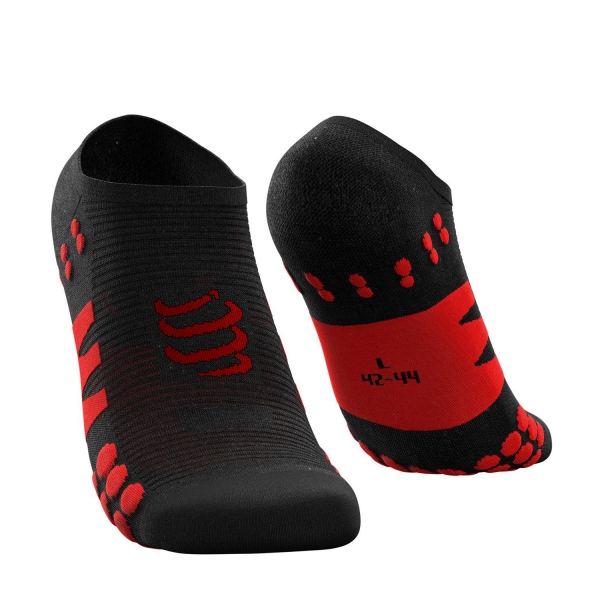 Running Socks Compressport 3D Dots Socks  Black/Red XU00045B906