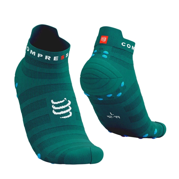 Running Socks Compressport Compressport Pro Racing V4.0 Ultralight Logo Socks  Shaded Spruce/Hawaiian Ocean  Shaded Spruce/Hawaiian Ocean 