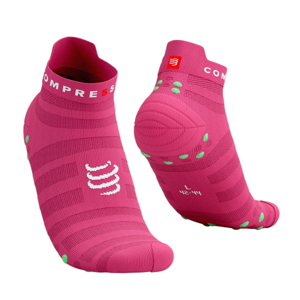 Running Socks Compressport Compressport Pro Racing V4.0 Ultralight Logo Socks  Hot Pink  Hot Pink 