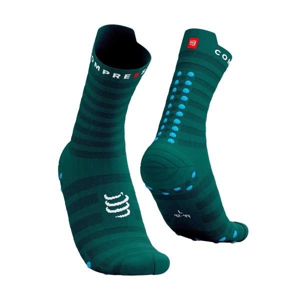 Running Socks Compressport Pro Racing V4.0 Ultralight Socks  Shaded Spruce/Hawaiian Ocean XU00050B118