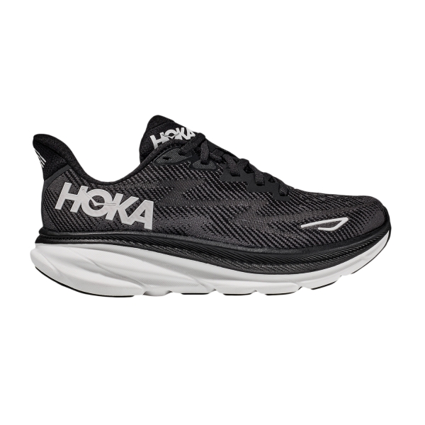 Women's Neutral Running Shoes Hoka Clifton 9 Wide  Black/White 1132211BWHT