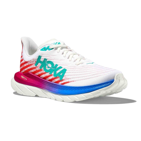 Hoka Mach 5 Wide - White/Flame